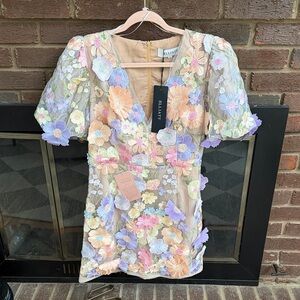 Elliatt Anthea Pastel Floral Embroidered Dress